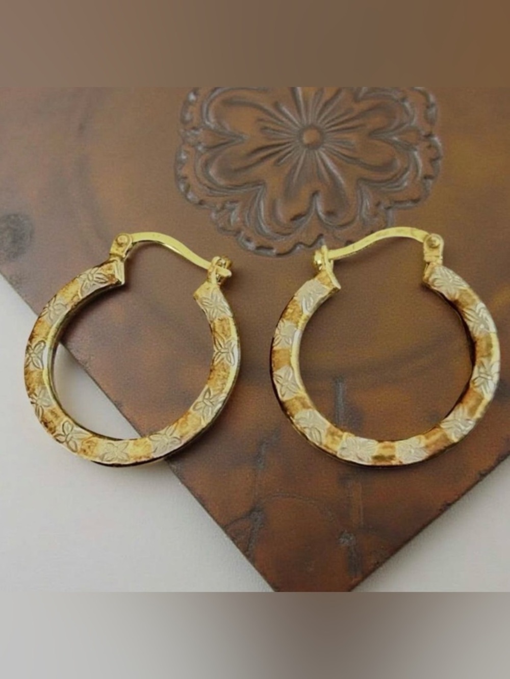 Jordan Mom .925 Sterling Silver & Crystal Gold Tone Hoop Earrings